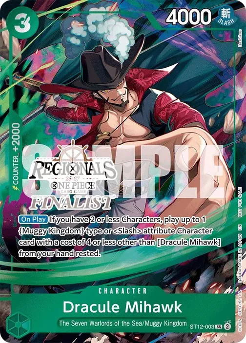 Carte One Piece anglaise ST12-003 Dracule Mihawk