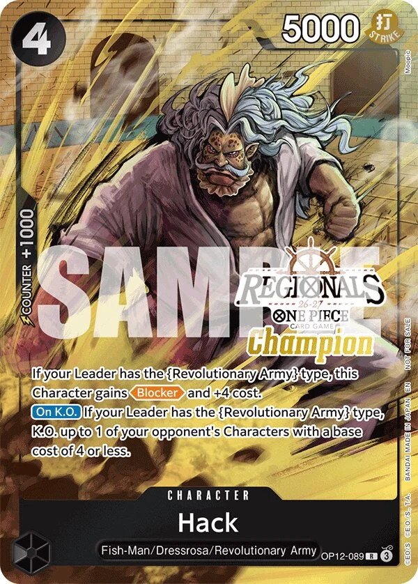 Carte One Piece anglaise Hack OP12-089 R