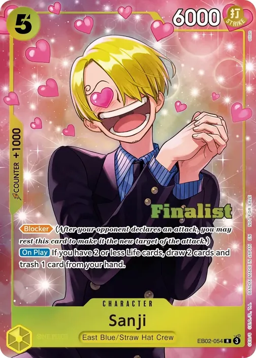 Carte One Piece anglaise EB02-054 Sanji