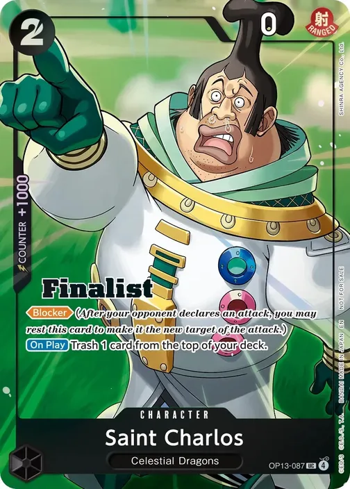 Carte One Piece anglaise OP13-087 Saint Charlos