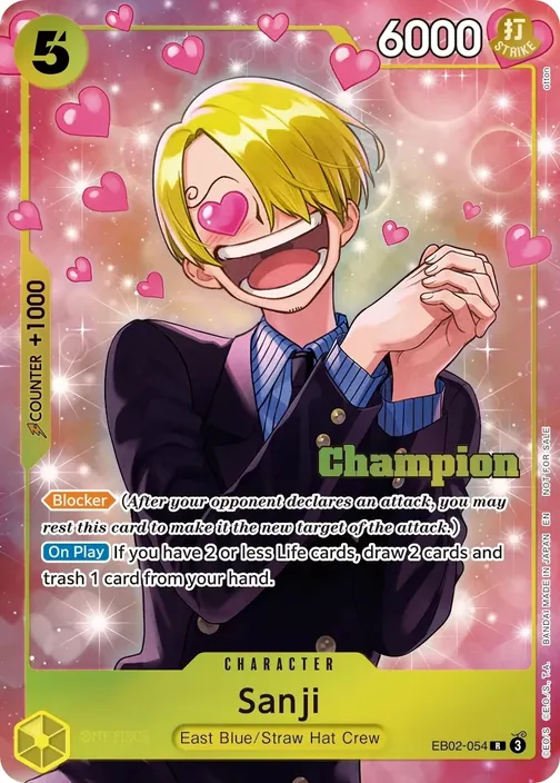 Carte One Piece anglaise EB02-054 Sanji (version 2)