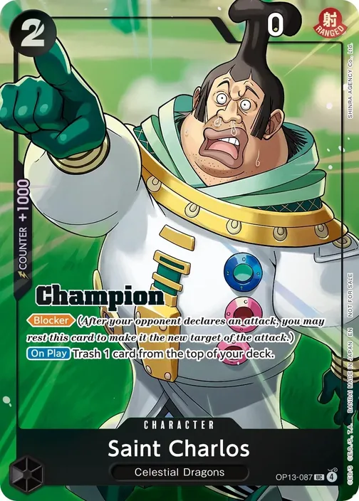 Carte One Piece anglaise OP13-087 Saint Charlos (version 2)