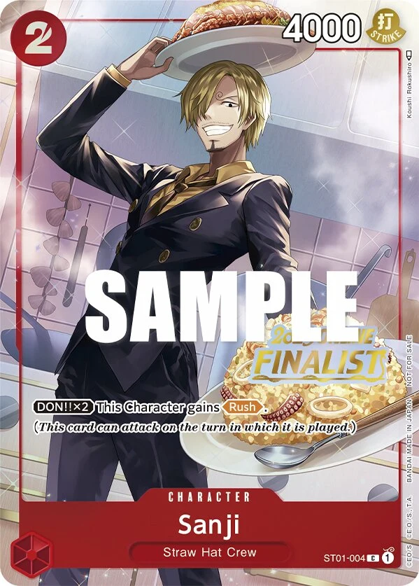 Carte One Piece anglaise Sanji ST01-004 C