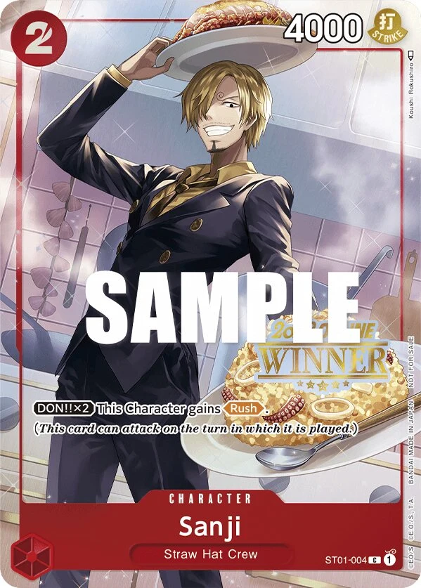 Carte One Piece anglaise Sanji ST01-004 C