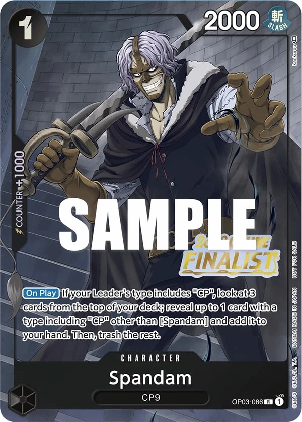 Carte One Piece anglaise Spandam OP03-086 R