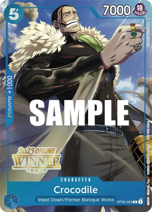 Carte One Piece anglaise OP02-053 Crocodile (version 2)