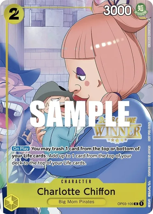 Carte One Piece anglaise OP03-109 Charlotte Chiffon (version 2)