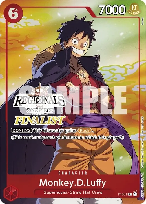 Carte One Piece anglaise P-001 Monkey.D.Luffy