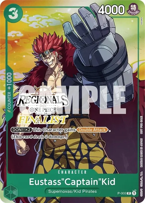 Carte One Piece anglaise P-003 Eustass"Captain"Kid