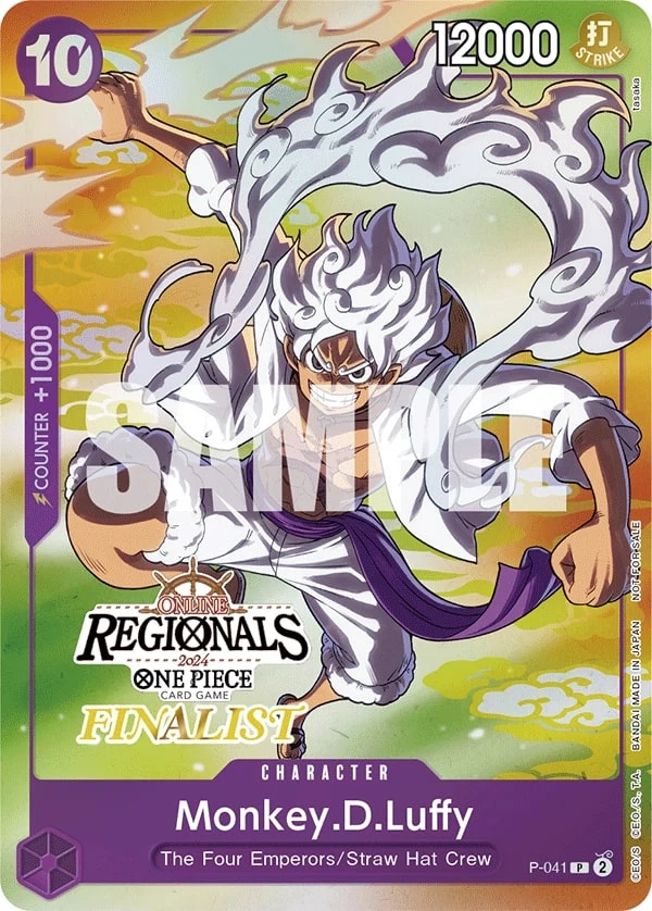 Carte One Piece anglaise Monkey.D.Luffy P-041 P