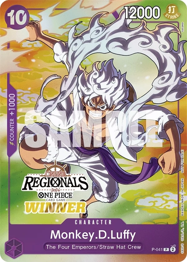 Carte One Piece anglaise Monkey.D.Luffy P-041 P