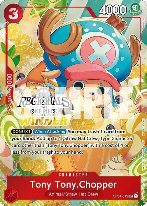 Carte One Piece anglaise OP01-015 Tony Tony.Chopper (version 2)