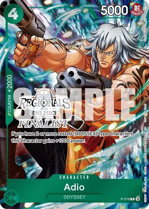 Carte One Piece anglaise P-078 Adio