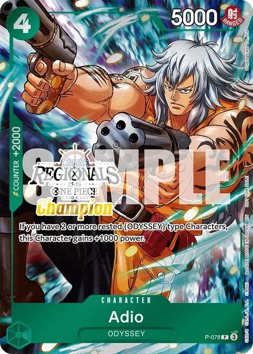 Carte One Piece anglaise P-078 Adio (version 2)