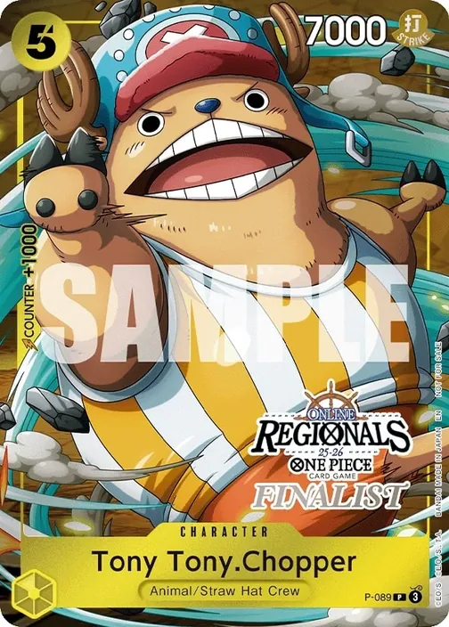 Carte One Piece anglaise P-089 Tony Tony.Chopper