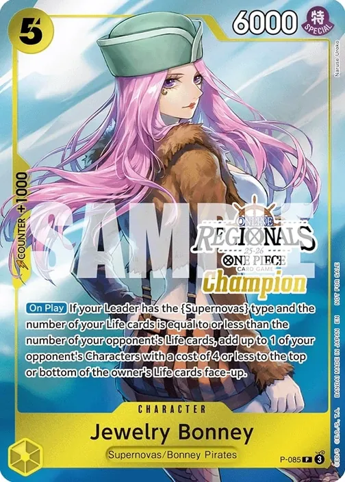 Carte One Piece anglaise P-085 Jewelry Bonney (version 2)