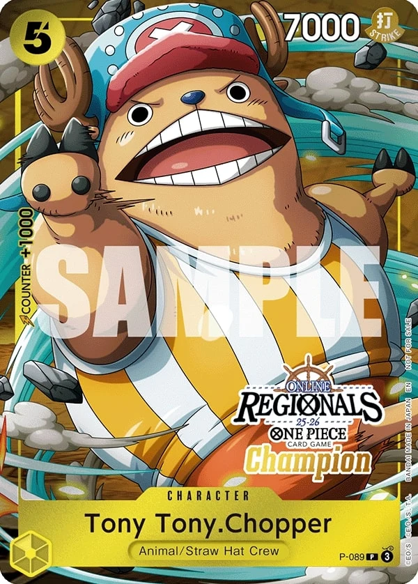 Carte One Piece anglaise Tony Tony.Chopper P-089 P