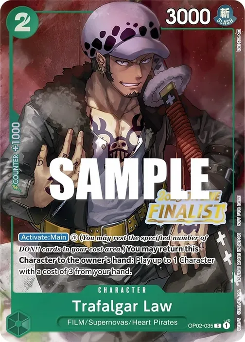 Carte One Piece anglaise OP02-035 Trafalgar Law