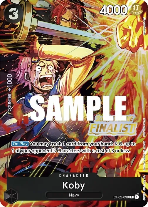 Carte One Piece anglaise OP02-098 Koby