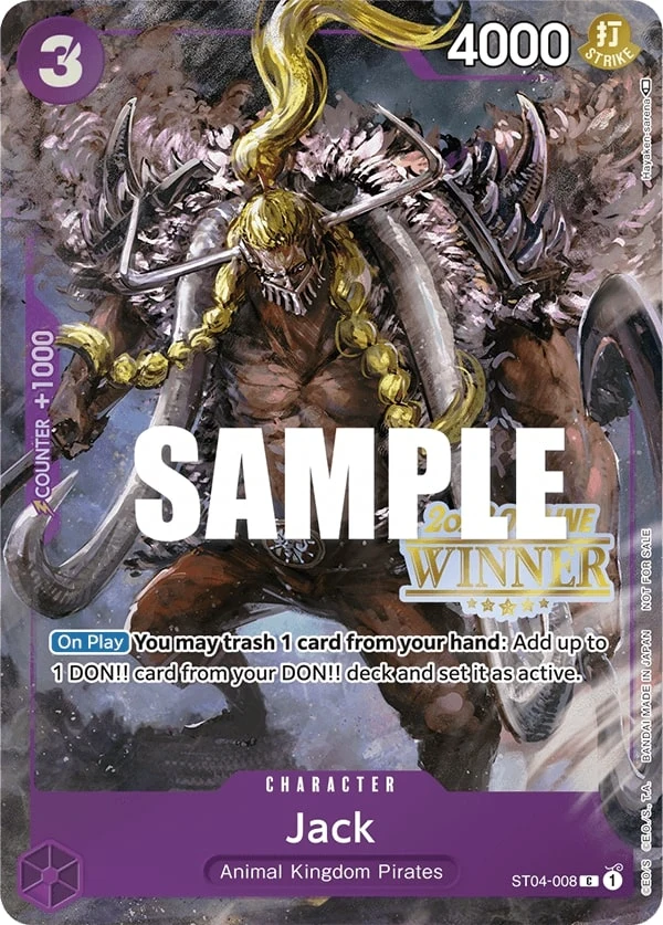 Carte One Piece anglaise Jack ST04-008 C