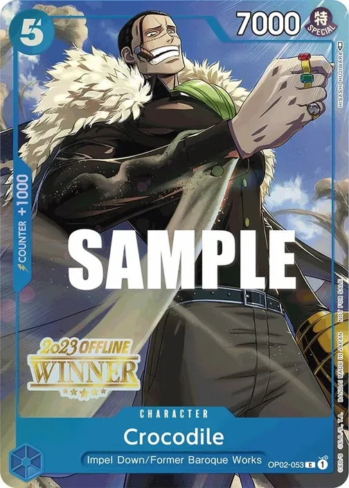 Carte One Piece anglaise OP02-053 Crocodile (version 2)
