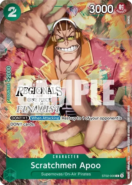 Carte One Piece anglaise ST02-008 Scratchmen Apoo