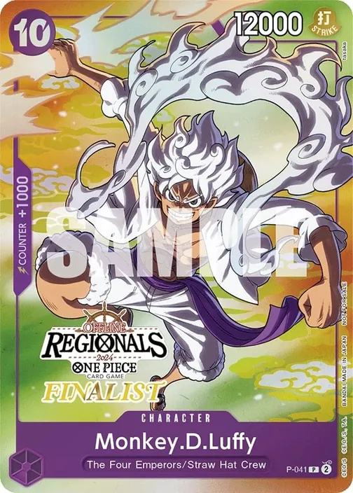 Carte One Piece anglaise P-041 Monkey.D.Luffy