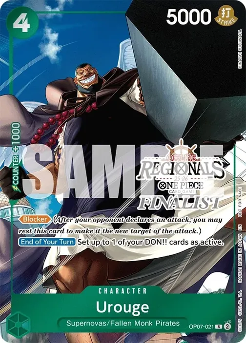 Carte One Piece anglaise OP07-021 Urouge