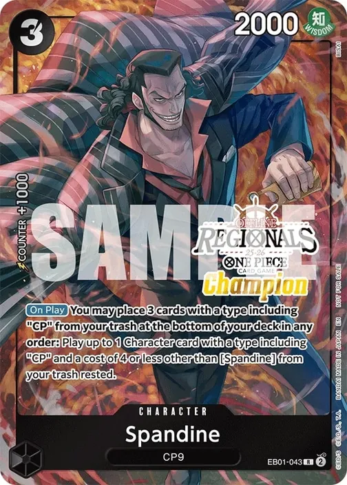 Carte One Piece anglaise EB01-043 Spandine (version 2)