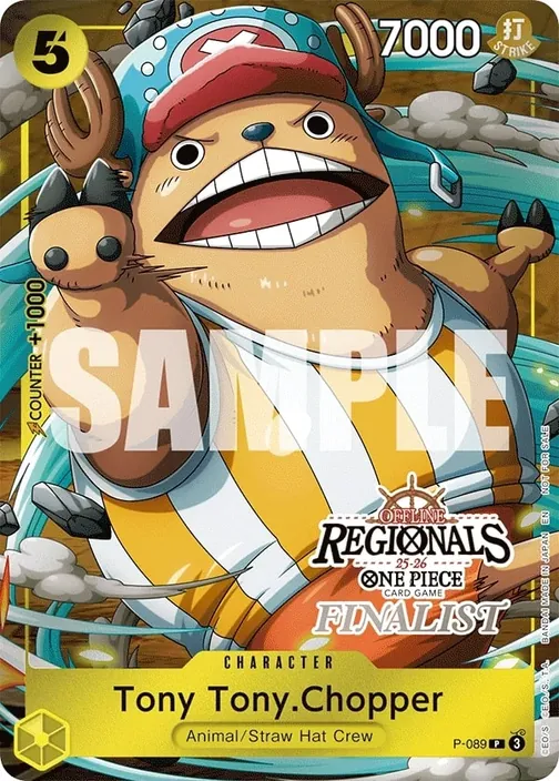 Carte One Piece anglaise P-089 Tony Tony.Chopper
