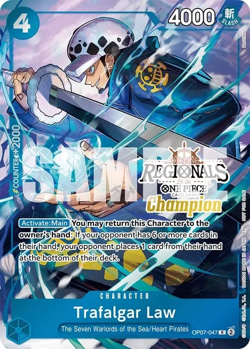 Carte One Piece anglaise OP07-047 Trafalgar Law (version 2)