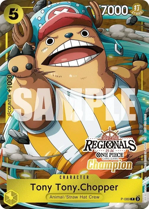 Carte One Piece anglaise P-089 Tony Tony.Chopper (version 2)