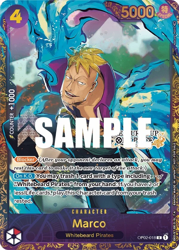 Carte One Piece anglaise Marco OP02-018 R