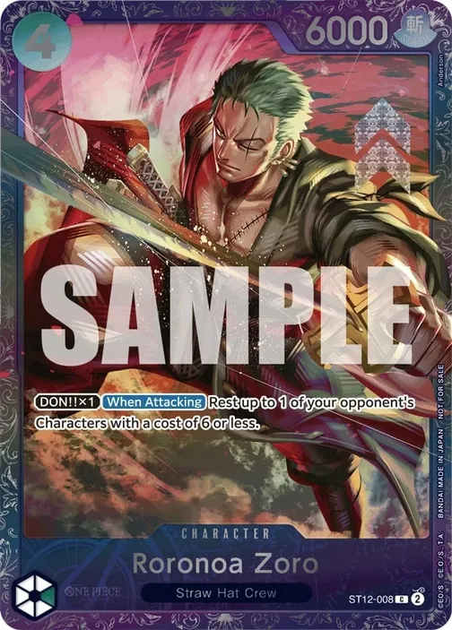 Carte One Piece anglaise ST12-008 Roronoa Zoro