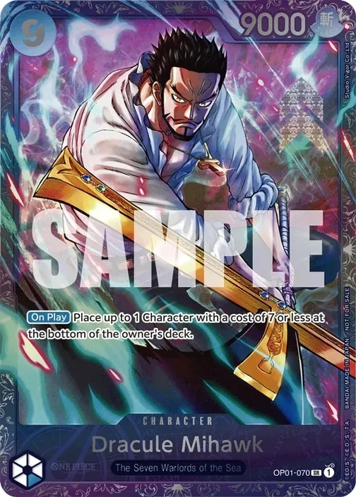 Carte One Piece anglaise OP01-070 Dracule Mihawk