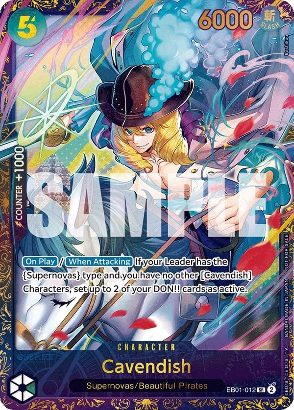 Carte One Piece anglaise Cavendish EB01-012 SR