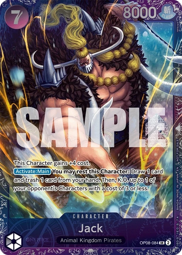 Carte One Piece anglaise Jack OP08-084 SR