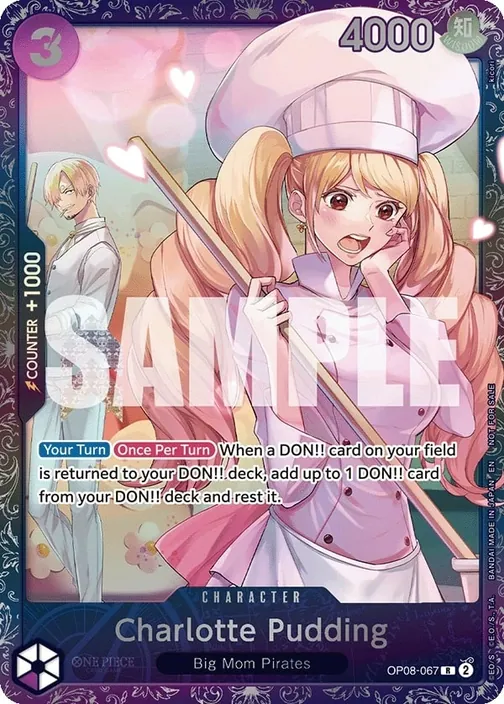 Carte One Piece anglaise OP08-067 Charlotte Pudding