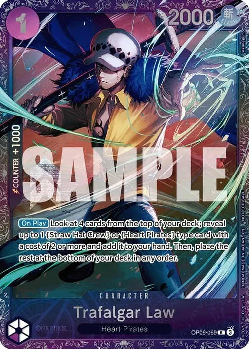 Carte One Piece anglaise OP09-069 Trafalgar Law