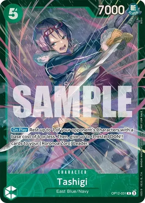 Carte One Piece anglaise OP12-031 Tashigi