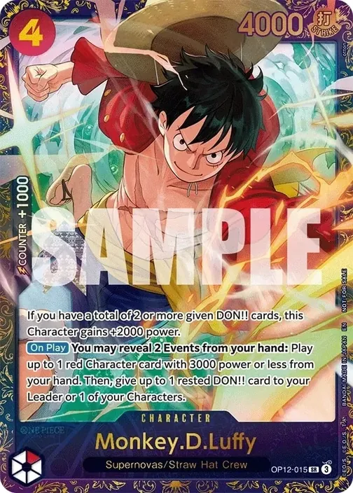 Carte One Piece anglaise OP12-015 Monkey.D.Luffy