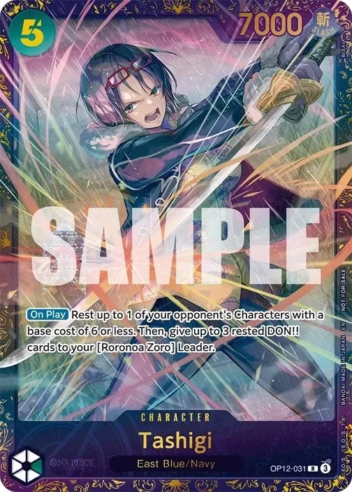 Carte One Piece anglaise OP12-031 Tashigi (version 2)