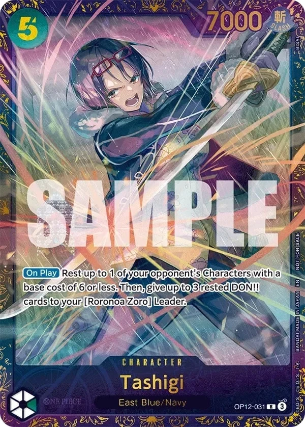 Carte One Piece anglaise Tashigi OP12-031 R