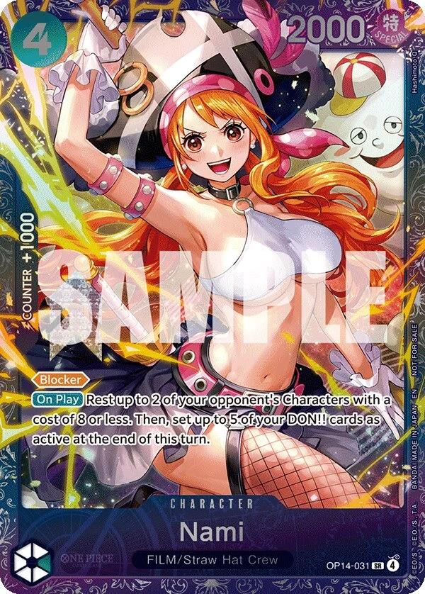 Carte One Piece anglaise Nami OP14-031 SR