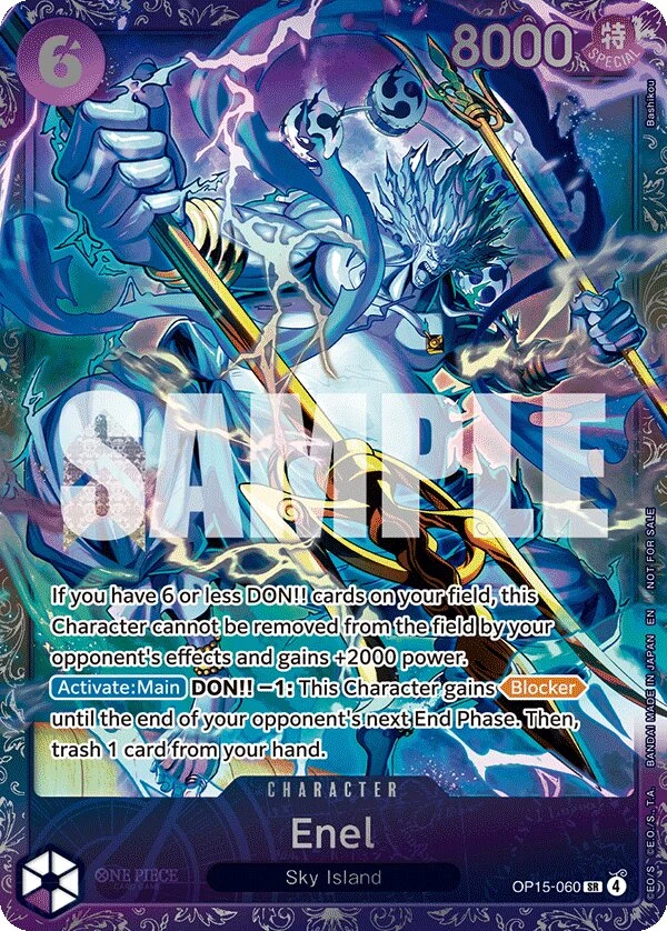 Carte One Piece anglaise Enel OP15-060 SR