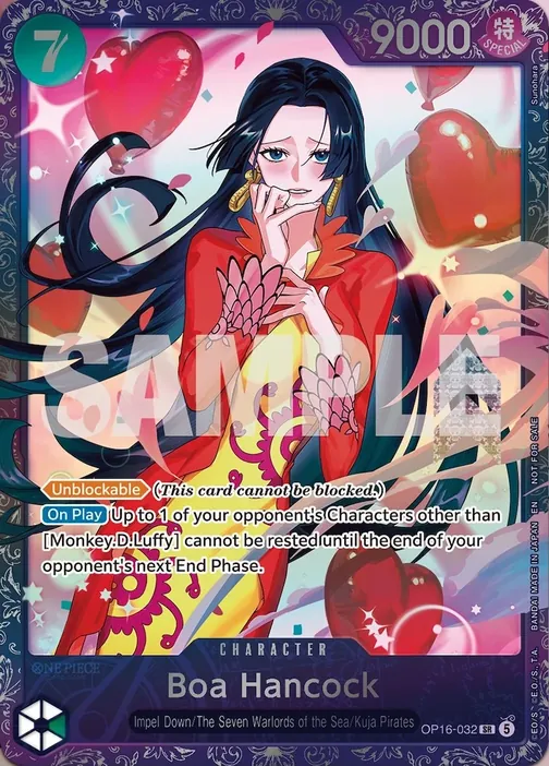 Carte One Piece anglaise OP16-032 Boa Hancock