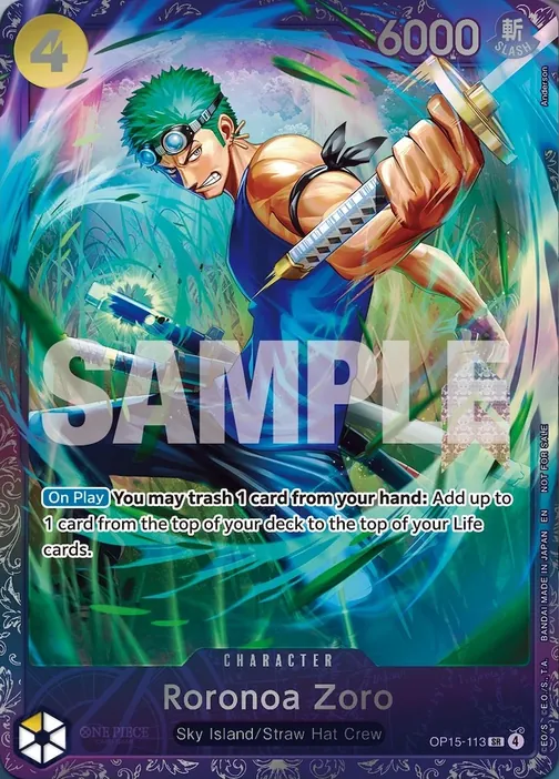 Carte One Piece anglaise OP15-113 Roronoa Zoro