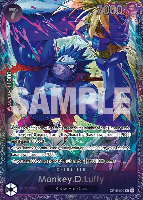 Carte One Piece anglaise OP15-092 Monkey.D.Luffy