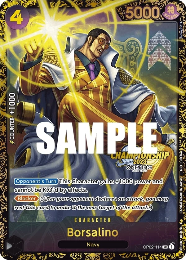 Carte One Piece anglaise Borsalino OP02-114 SR