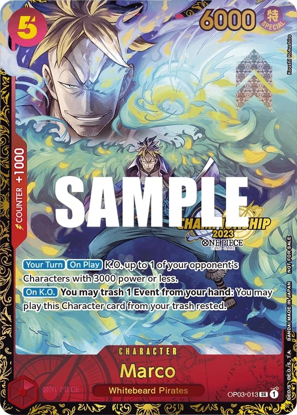 Carte One Piece anglaise Marco OP03-013 SR